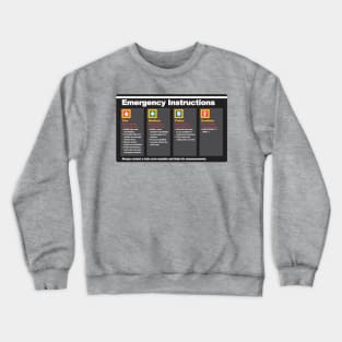 Subway Emergency Instructions Crewneck Sweatshirt